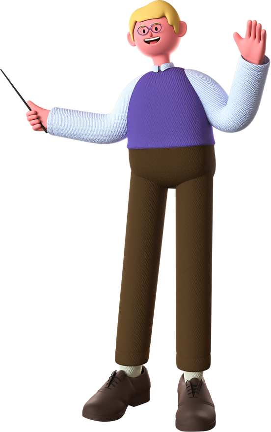 Simple Friend 3D Male Teacher With Object 01