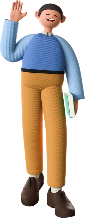 Simple Friend 3D Male Teacher With Object 03