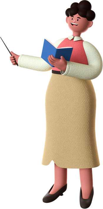 Simple Friend 3D Female Teacher With Object 03